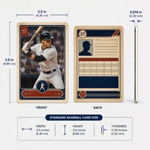 baseball card dimentions
